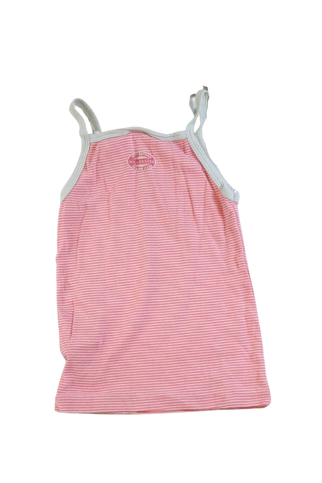 A Pink Sleeveless Tops from Petit Bateau in size 4T for girl. (Back View)