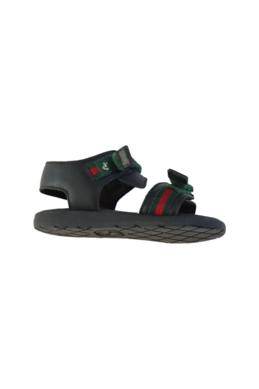 A Black Sandals from Gucci in size 3T for neutral. (Front View)