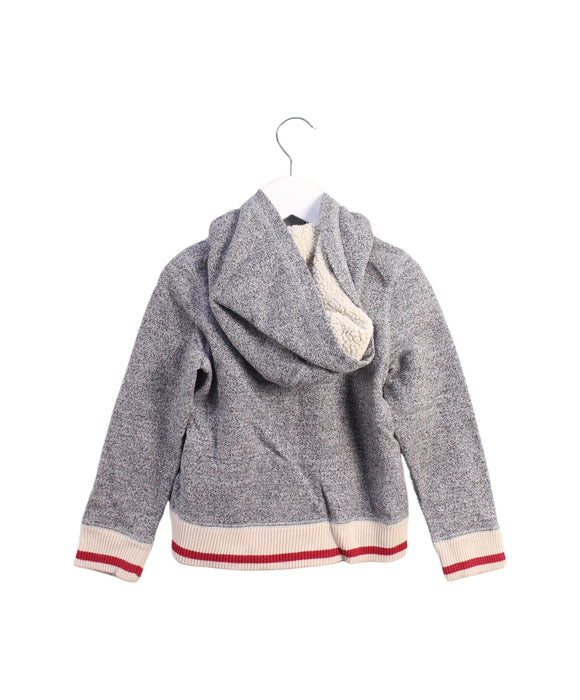 A Grey Sweatshirts from Roots in size 5T for boy. (Back View)