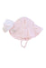 A Pink Sun Hats from Sal & Pimenta in size 2T for girl. (Front View)