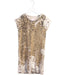 A Metallic Short Sleeve Dresses from Seed in size 7Y for girl. (Front View)