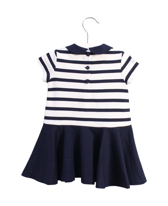 A Blue Short Sleeve Dresses from Ralph Lauren in size 3-6M for girl. (Back View)