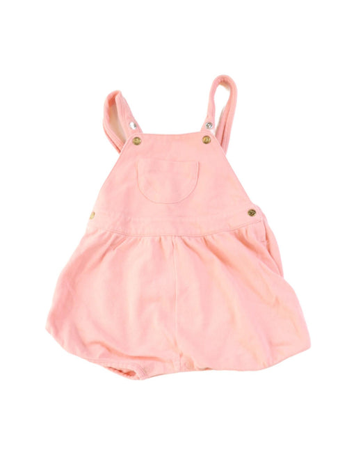 A Pink Overall Shorts from Petit Bateau in size 12-18M for girl. (Front View)