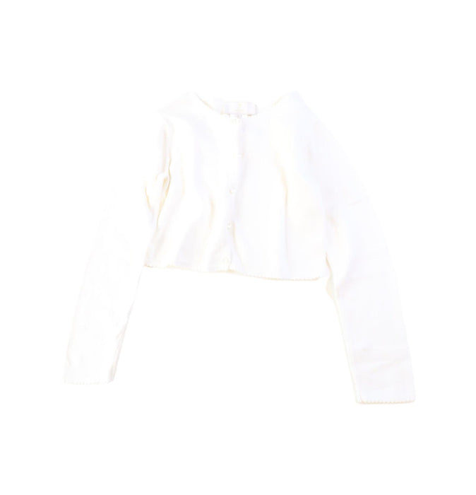 A Ivory Cardigans from Jacadi in size 8Y for girl. (Front View)