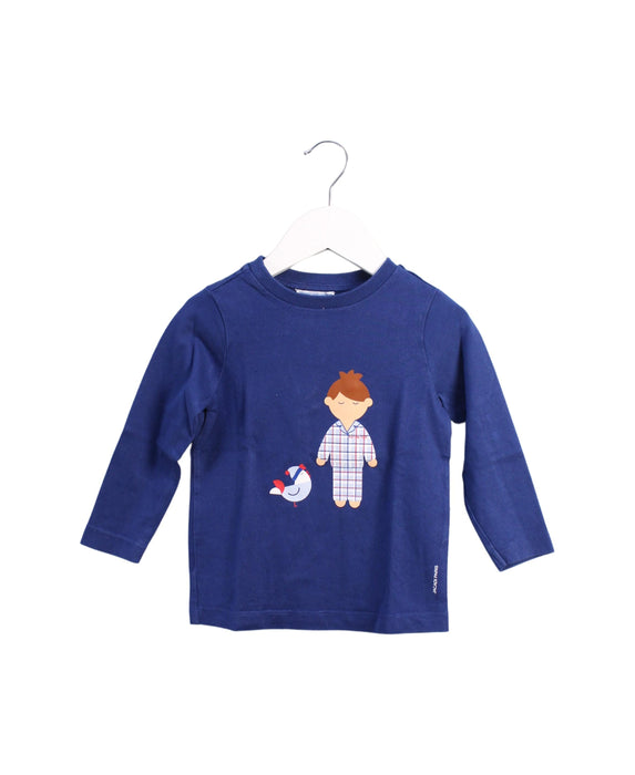 A Blue Long Sleeve Tops from Jacadi in size 2T for boy. (Front View)