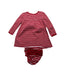 A Red Dress Sets from Hanna Andersson in size 3T for girl. (Back View)