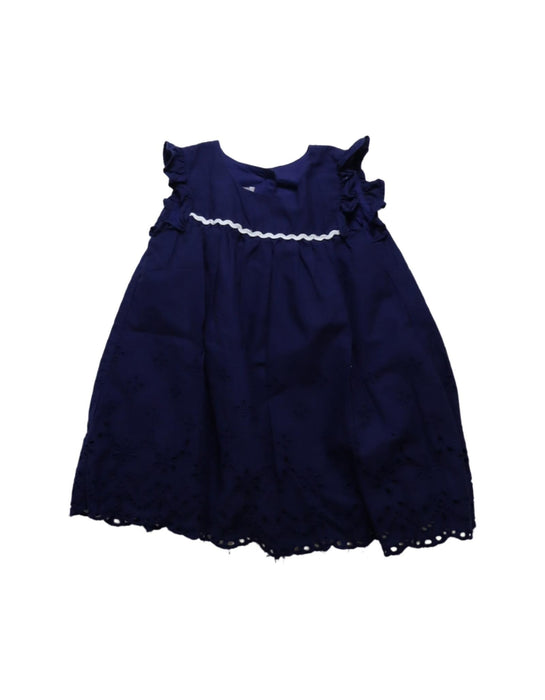 A Navy Sleeveless Dresses from Pippa & Julie in size 4T for girl. (Front View)