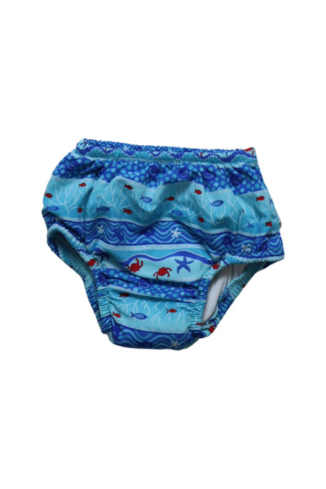 A Blue Swim Diapers from i play in size 2T for girl. (Front View)