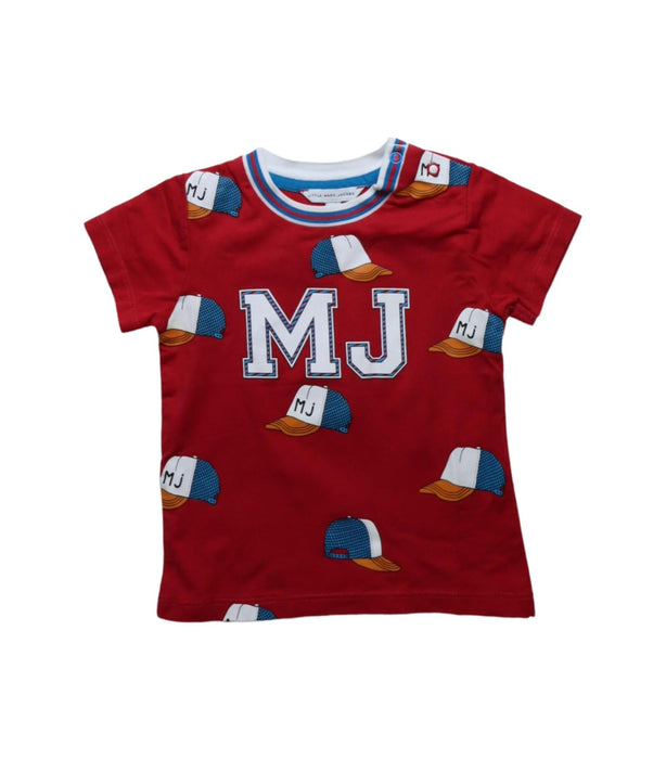 A Red Short Sleeve T Shirts from Little Marc Jacobs in size 6-12M for boy. (Front View)