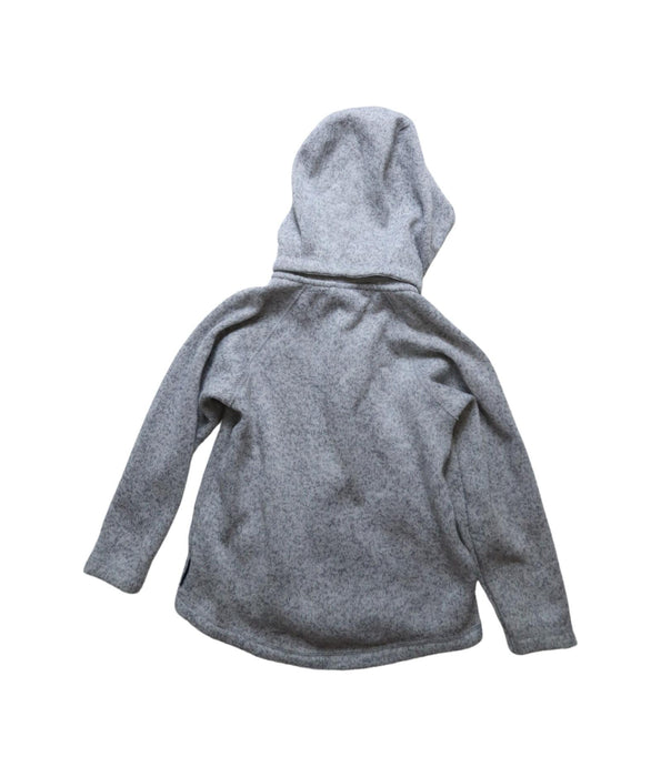 A Grey Hooded Sweatshirts from Polarn O. Pyret in size 4T for boy. (Back View)