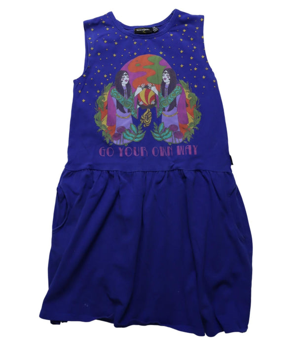 A Blue Sleeveless Dresses from Rock Your Kid in size 10Y for girl. (Front View)