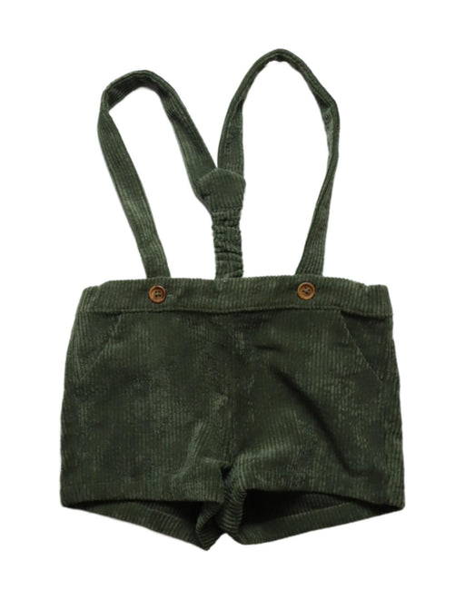 A Green Overall Shorts from Nanos in size 12-18M for neutral. (Front View)