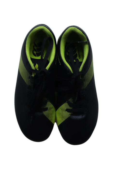 A Black Cleats/Soccer Shoes from Canterbury in size 9Y for boy. (Back View)