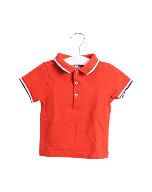 A Red Short Sleeve Polos from Jacadi in size 18-24M for boy. (Front View)
