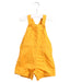 A Yellow Overall Shorts from Petit Bateau in size 6-12M for boy. (Front View)
