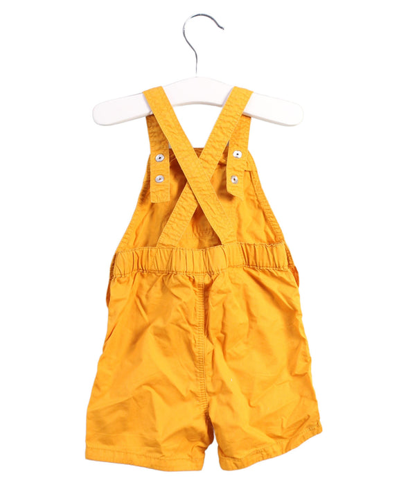 A Yellow Overall Shorts from Petit Bateau in size 6-12M for boy. (Back View)