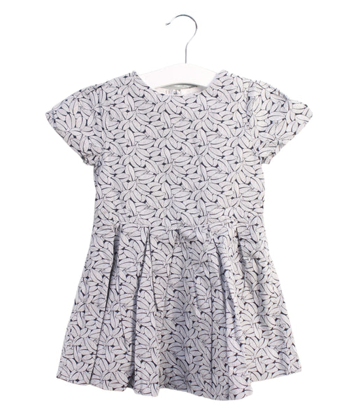 A White Short Sleeve Dresses from Jacadi in size 3T for girl. (Front View)