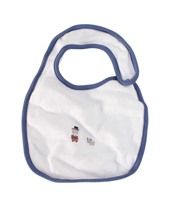 A White Bibs from The Little White Company in size O/S for neutral. (Front View)