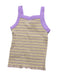 A Yellow Sleeveless Tops from Petit Main in size 2T for girl. (Back View)