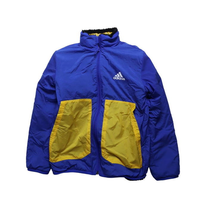 A Blue Lightweight Jackets from Adidas in size 7Y for boy. (Front View)