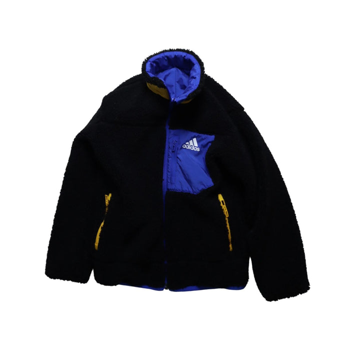 A Blue Lightweight Jackets from Adidas in size 7Y for boy. (Back View)