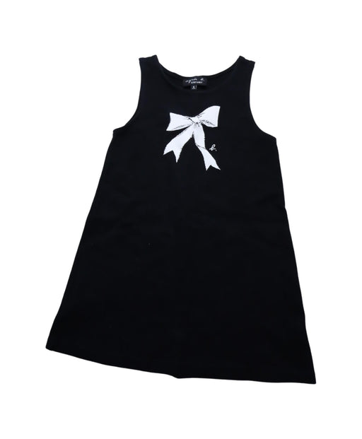 A Black Sleeveless Dresses from Agnes b. in size 6T for girl. (Front View)