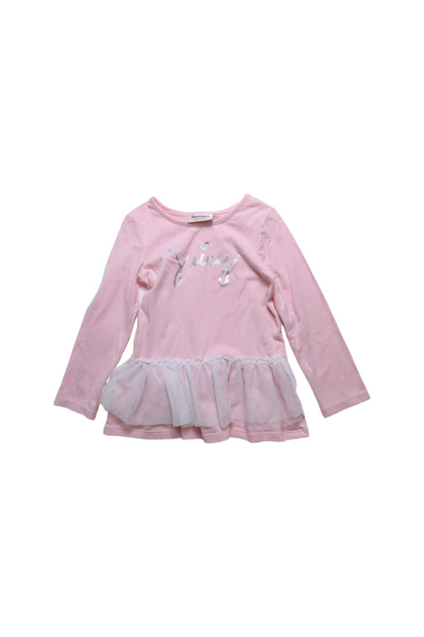 A Pink Long Sleeve Tops from Juicy Couture in size 3T for girl. (Front View)