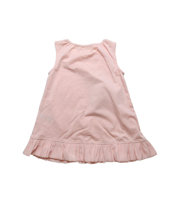 A Pink Sleeveless Dresses from Momonittu in size 3-6M for girl. (Back View)