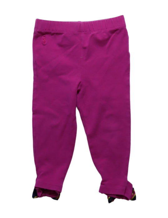 A Pink Leggings from Ralph Lauren in size 6-12M for girl. (Front View)