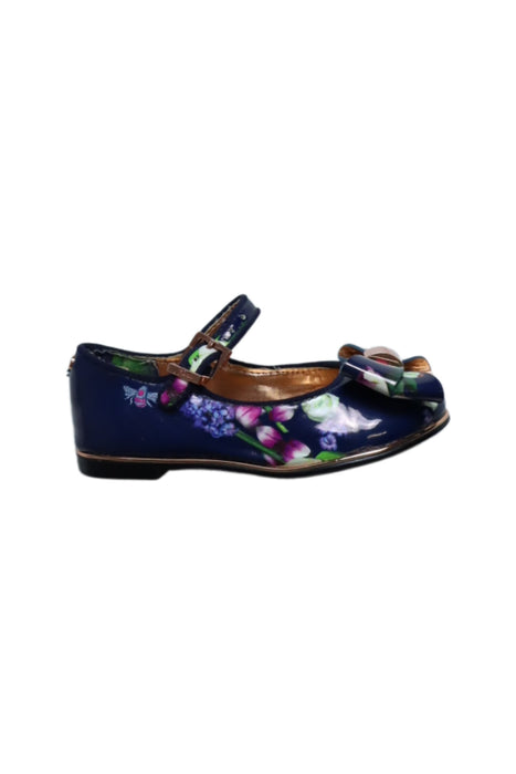 A Navy Flats from Baker by Ted Baker in size 18-24M for girl. (Front View)