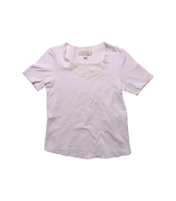 A Pink Short Sleeve T Shirts from Marco & Mari in size 3T for girl. (Front View)