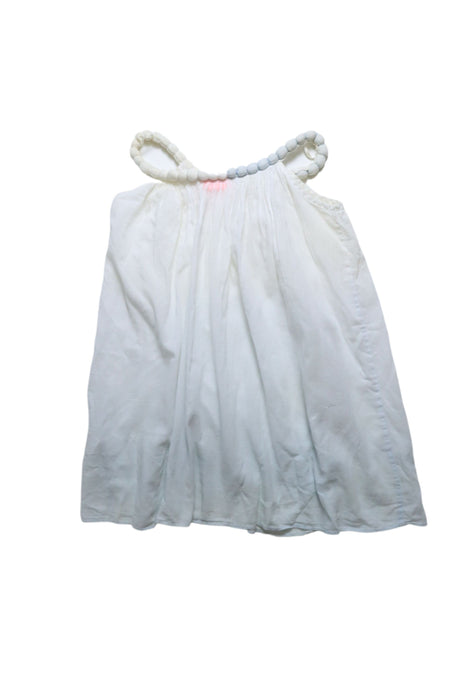 A White Sleeveless Dresses from Sunuva in size 5T for girl. (Back View)