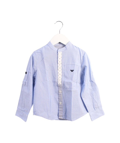 A Blue Shirts from Armani in size 4T for boy. (Front View)