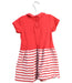 A Red Short Sleeve Dresses from Petit Bateau in size 3T for girl. (Back View)