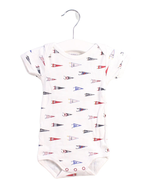 A White Bodysuits from Petit Bateau in size 0-3M for neutral. (Front View)