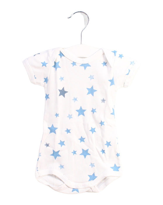 A White Bodysuits from Petit Bateau in size 0-3M for girl. (Front View)