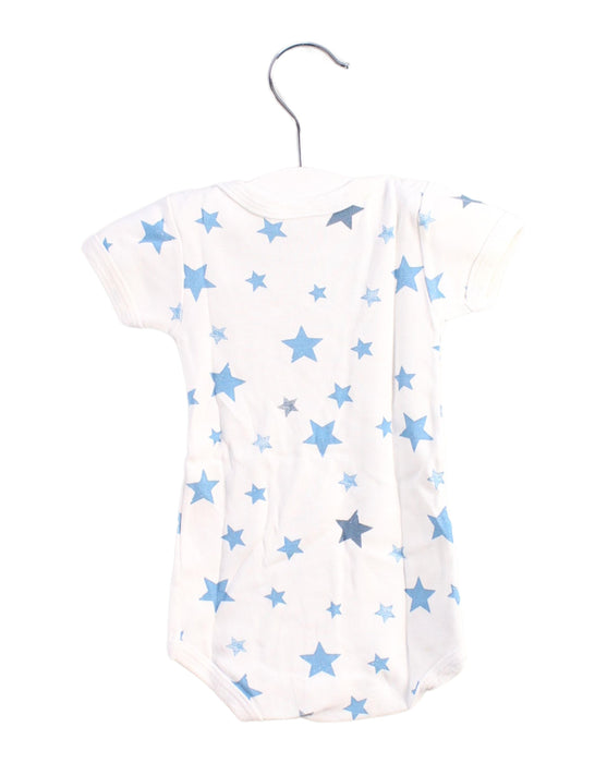 A White Bodysuits from Petit Bateau in size 0-3M for girl. (Back View)