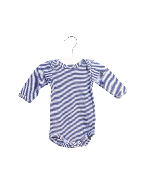 A Blue Bodysuits from Petit Bateau in size 0-3M for neutral. (Front View)