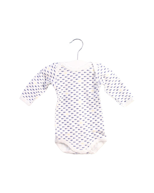 A White Bodysuits from Petit Bateau in size 0-3M for neutral. (Front View)