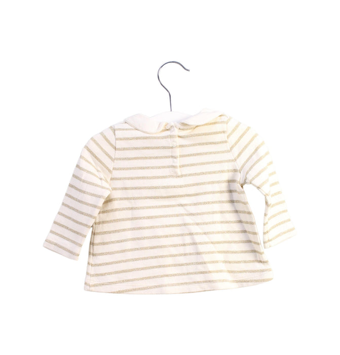 A White Long Sleeve Tops from Petit Bateau in size 3-6M for girl. (Back View)