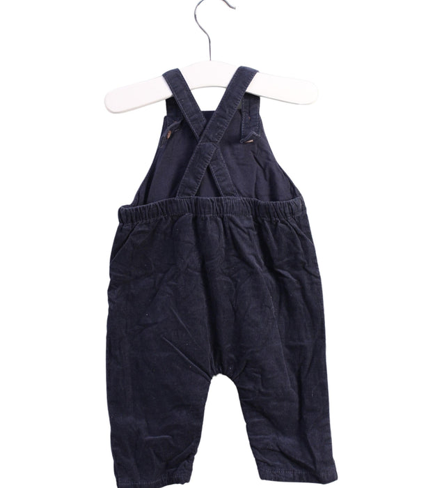 A Blue Long Overalls from Bout'Chou in size 0-3M for boy. (Back View)