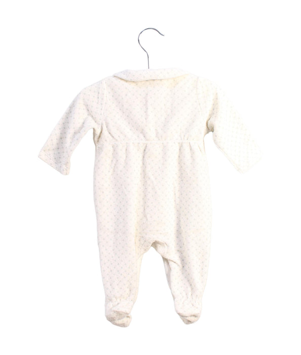 A White Onesies from Cyrillus in size 0-3M for girl. (Back View)