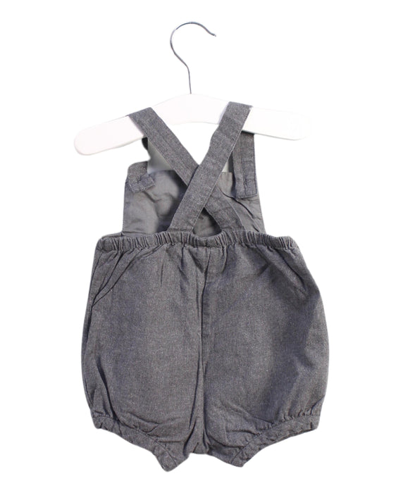 A Grey Overall Shorts from Jacadi in size 3-6M for girl. (Back View)