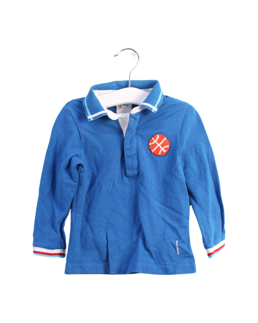 A Blue Long Sleeve Tops from Jacadi in size 12-18M for boy. (Front View)