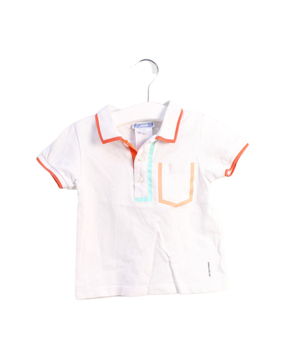 A White Short Sleeve Polos from Jacadi in size 2T for boy. (Front View)