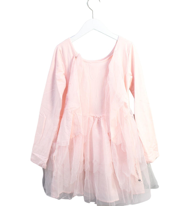 A Pink Long Sleeve Dresses from Seed in size 10Y for girl. (Back View)