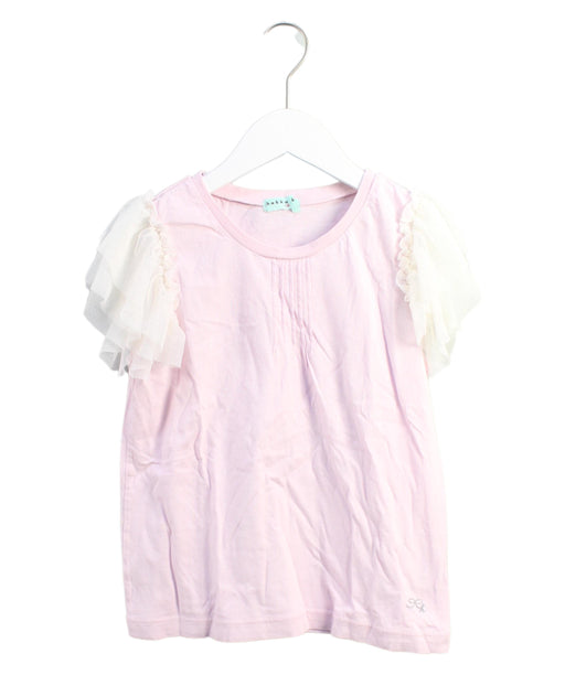 A Pink Short Sleeve Tops from Hakka in size 10Y for girl. (Front View)