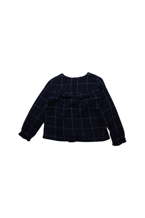 A Navy Long Sleeve Tops from Jacadi in size 5T for girl. (Back View)