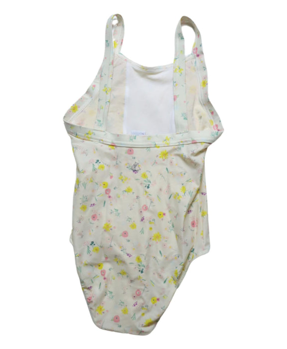 A White Swimsuits from Petit Bateau in size 6T for girl. (Back View)