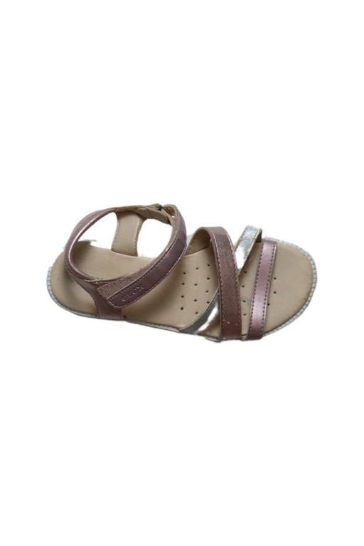 A Pink Sandals from Geox in size 6T for girl. (Front View)